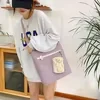 Plush Character Polyester Shoulder Tote Black color SKU reference