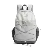 17 L Oxford Backpack with Side Mesh Pockets Gray-bean green color SKU reference