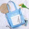 Cotton Zipper Grocery Tote with Front Tassel Color reference 05 color SKU reference