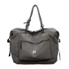 19 L Polyester Travel Duffel with Exterior Pocket Gray color SKU reference