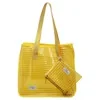 17 L Clear PVC Tote for Beach & Travel Yellow color SKU reference