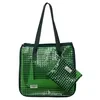 17 L Clear PVC Tote for Beach & Travel Green color SKU reference