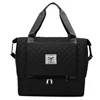 Smocked Check Nylon Duffel with Dry-Wet Storage Black color SKU reference