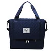 Smocked Check Nylon Duffel with Dry-Wet Storage Dark blue color SKU reference