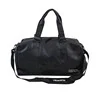 PU Gym Duffel with Shoe Compartment in Two Sizes Black color SKU reference