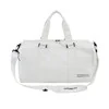 PU Gym Duffel with Shoe Compartment in Two Sizes White color SKU reference