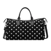 Polka-Dot PU Weekender Duffel Black with white dots color SKU reference