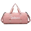 Letter-Print Polyester Weekender with Shoe Compartment Pink color SKU reference