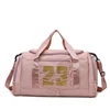 Polyester Duffel with Two Side Shoe Compartments Pink color SKU reference