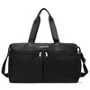 Letter-Print Polyester Duffel with Shoe Storage Black color SKU reference