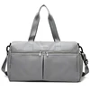 Letter-Print Polyester Duffel with Shoe Storage Gray color SKU reference