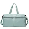 Letter-Print Polyester Duffel with Shoe Storage Light green color SKU reference
