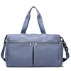 Letter-Print Polyester Duffel with Shoe Storage Blue color SKU reference