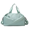 Polyester Gym Duffel with Shoe Compartment in Two Sizes Light green color SKU reference
