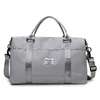 Two-Size Nylon Travel Duffel with Rope Handles Light gray color SKU reference