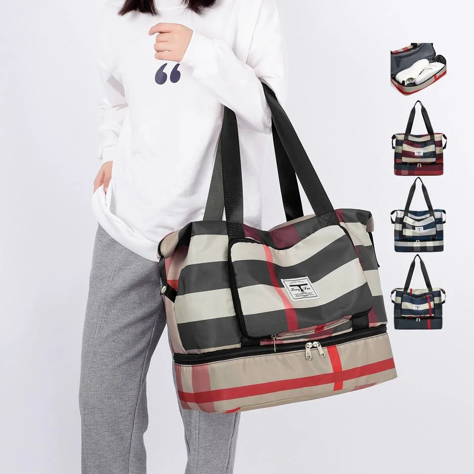Foldable Nylon Duffel with Shoe Compartment product reference image