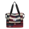 Foldable Nylon Duffel with Shoe Compartment Burgundy color SKU reference