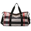 Plaid Polyester Duffel with Shoe Compartment Option 1 color SKU reference