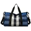 Plaid Polyester Duffel with Shoe Compartment Option 2 color SKU reference