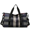 Plaid Polyester Duffel with Shoe Compartment Option 3 color SKU reference