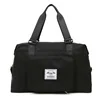 Foldable Nylon Travel Duffel Bag Black color SKU reference