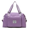 Foldable Nylon Travel Duffel Bag Purple color SKU reference