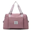 Foldable Nylon Travel Duffel Bag Pink color SKU reference