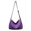 Quilted Nylon Gym & Travel Duffel Purple color SKU reference