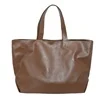 Large PU Shoulder & Shopping Tote Brown color SKU reference