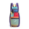 Lightweight Nylon Backpack with Multiple Pockets Purple color SKU reference