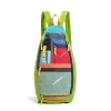 Lightweight Nylon Backpack with Multiple Pockets Green color SKU reference
