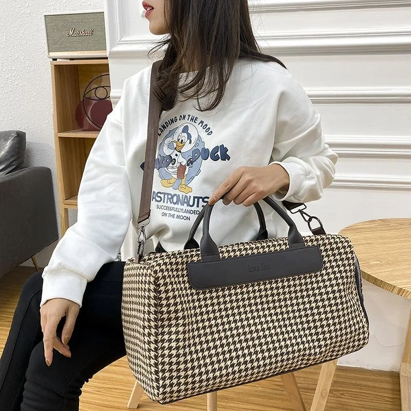 Houndstooth Braided Fabric Weekender Duffel product reference image
