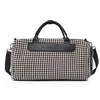 Houndstooth Braided Fabric Weekender Duffel White color SKU reference