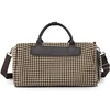 Houndstooth Braided Fabric Weekender Duffel Dark khaki color SKU reference