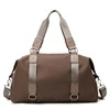 Nylon Dry-Wet Travel Duffel with Trolley Sleeve Khaki color SKU reference