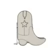 Boot-Shaped PU Crossbody Bag with Star Detail White color SKU reference