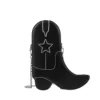 Boot-Shaped PU Crossbody Bag with Star Detail Black color SKU reference