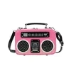 Retro Radio-Shaped PU Crossbody Bag with Sequin Detail Pink color SKU reference