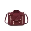 PU Crossbody Bag with Exterior Zip Pocket Red color SKU reference
