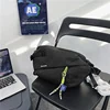Colorblock Oxford Running Belt Bag in Two Sizes Black color SKU reference