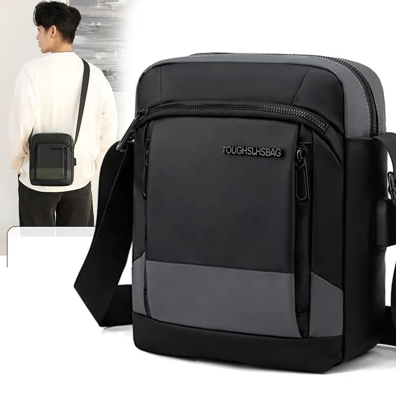 Polyester Sports Chest Sling Bag with USB Port product reference image