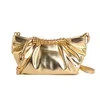PU Shoulder Bag with Detachable Adjustable Strap Gold color SKU reference