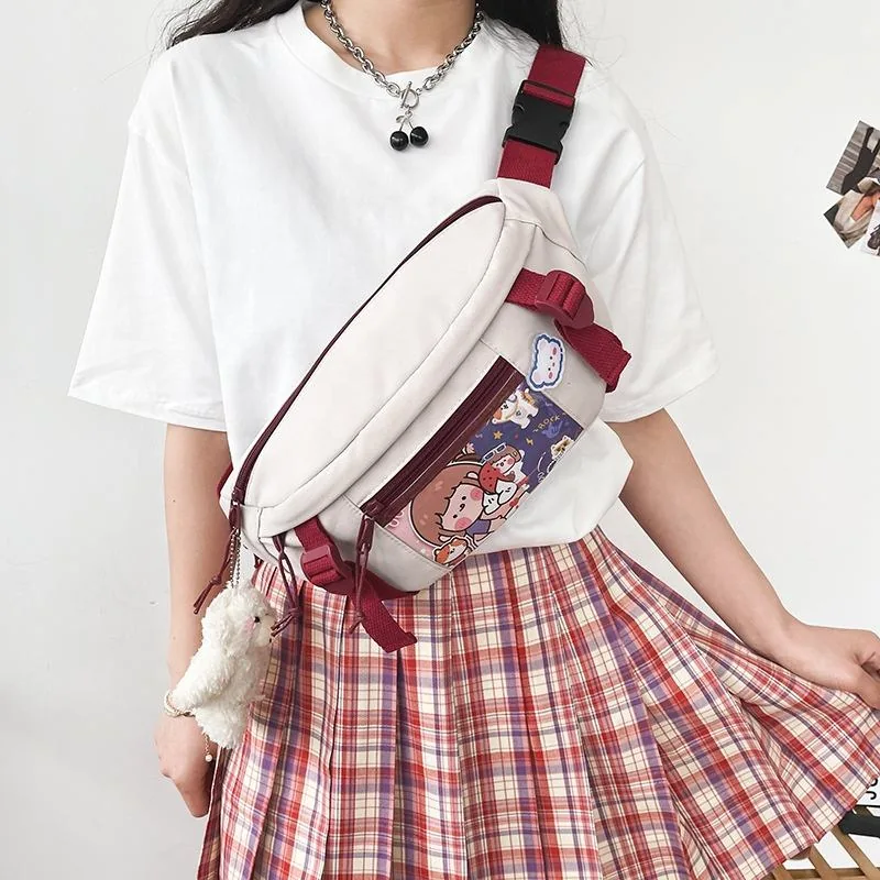 Large-Capacity Polyester Waist Bag with Adjustable Belt product reference image