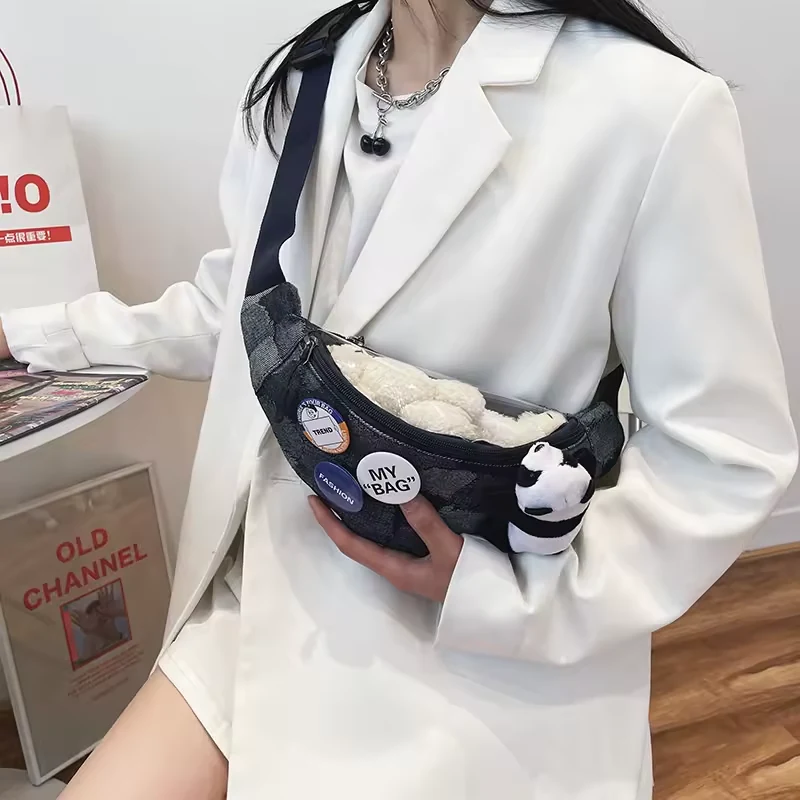 Polyester Waist Bag with Clear PVC Zipper Pocket product reference image