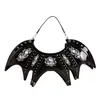 Gothic Bat-Shaped PU Crossbody Bag Black style 2 color SKU reference