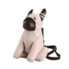Dog-Shape PU Crossbody Bag with Adjustable Strap White color SKU reference