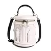 Cylinder-Relief PU Shoulder Bag with Removable Strap Black color SKU reference