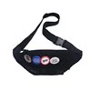 Polyester Running Waist Bag with Anti-Theft Feature Black color SKU reference