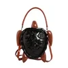 Sea Turtle-Shaped PU Crossbody Bag with Adjustable Strap Coffee Brown color SKU reference