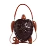 Sea Turtle-Shaped PU Crossbody Bag with Adjustable Strap Green color SKU reference